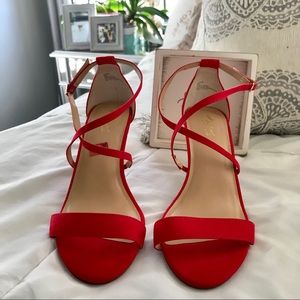 {Thalia Sodi} Red Velvet Heels